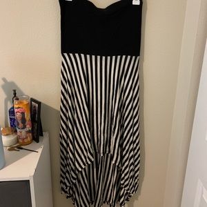 High Low Strapless Dress